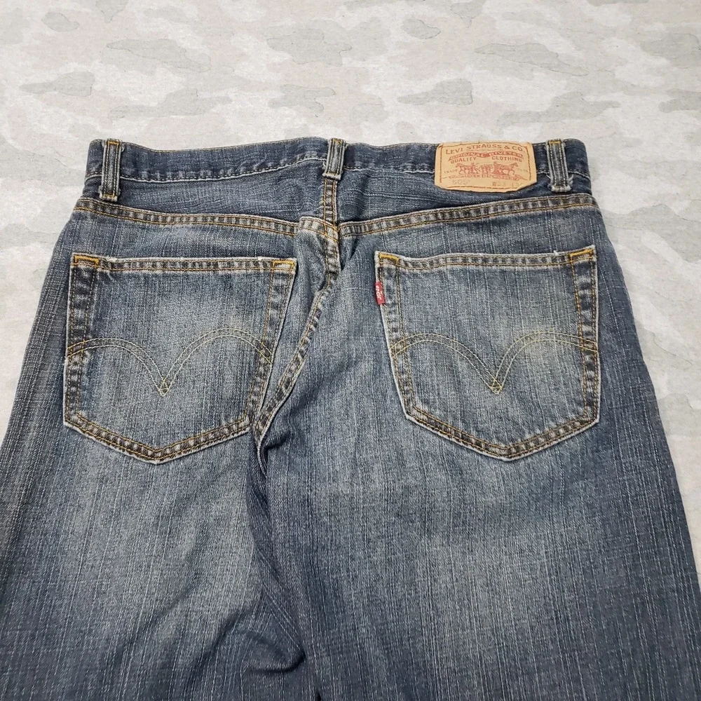 Vintage Levi's 505 Jeans Mens 33x30 Blue Denim Dark Wash Y2k Straight Leg